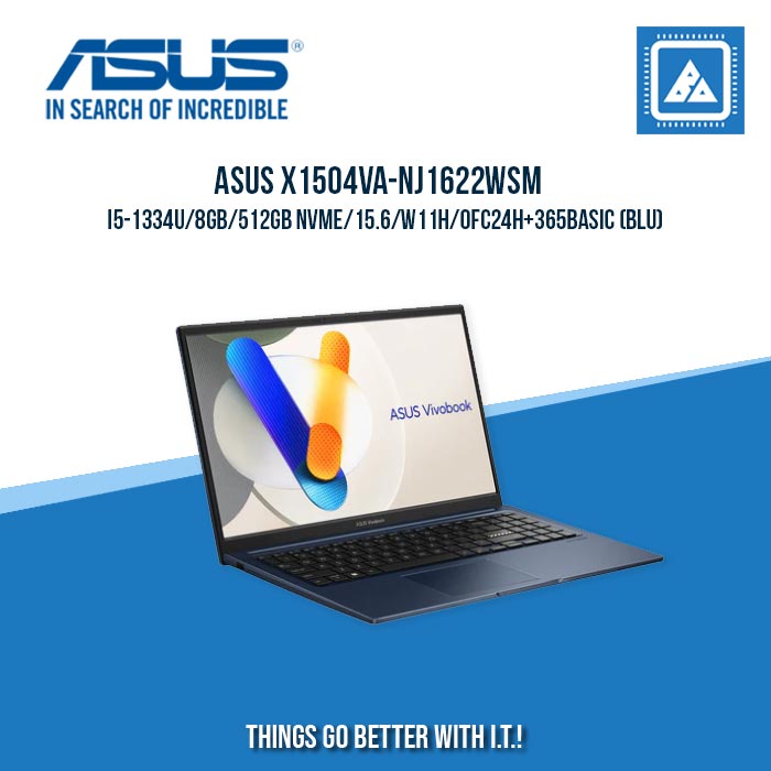 ASUS X1504VA-NJ1622WSM I5-1334U/8GB/512GB NVME | BEST FOR STUDENTS AND FREELANCERS LAPTOP ASUS X1504VA-NJ1622WSM I5-1334U/8GB/512GB NVME | BEST FOR STUDENTS AND FREELANCERS LAPTOP
